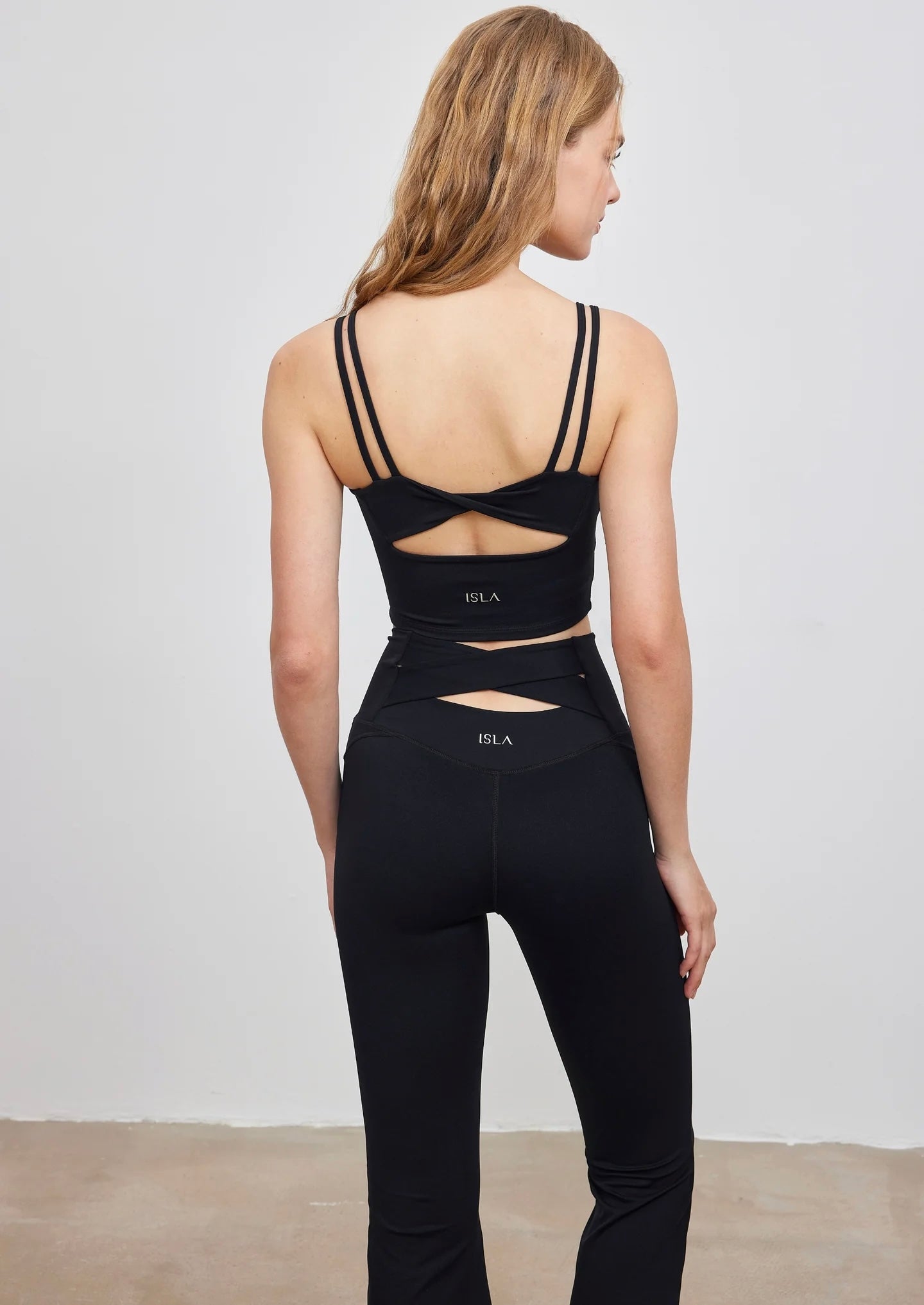ISLAB064 Twist back cross V bra top