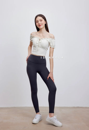 ISLAL001 High elasticity back pocket leggings