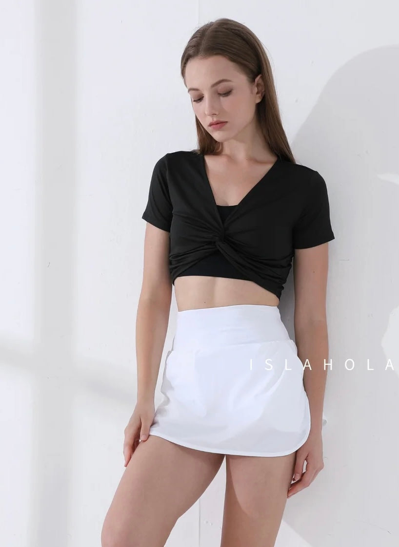 ISLAOUT051 twist front crop top