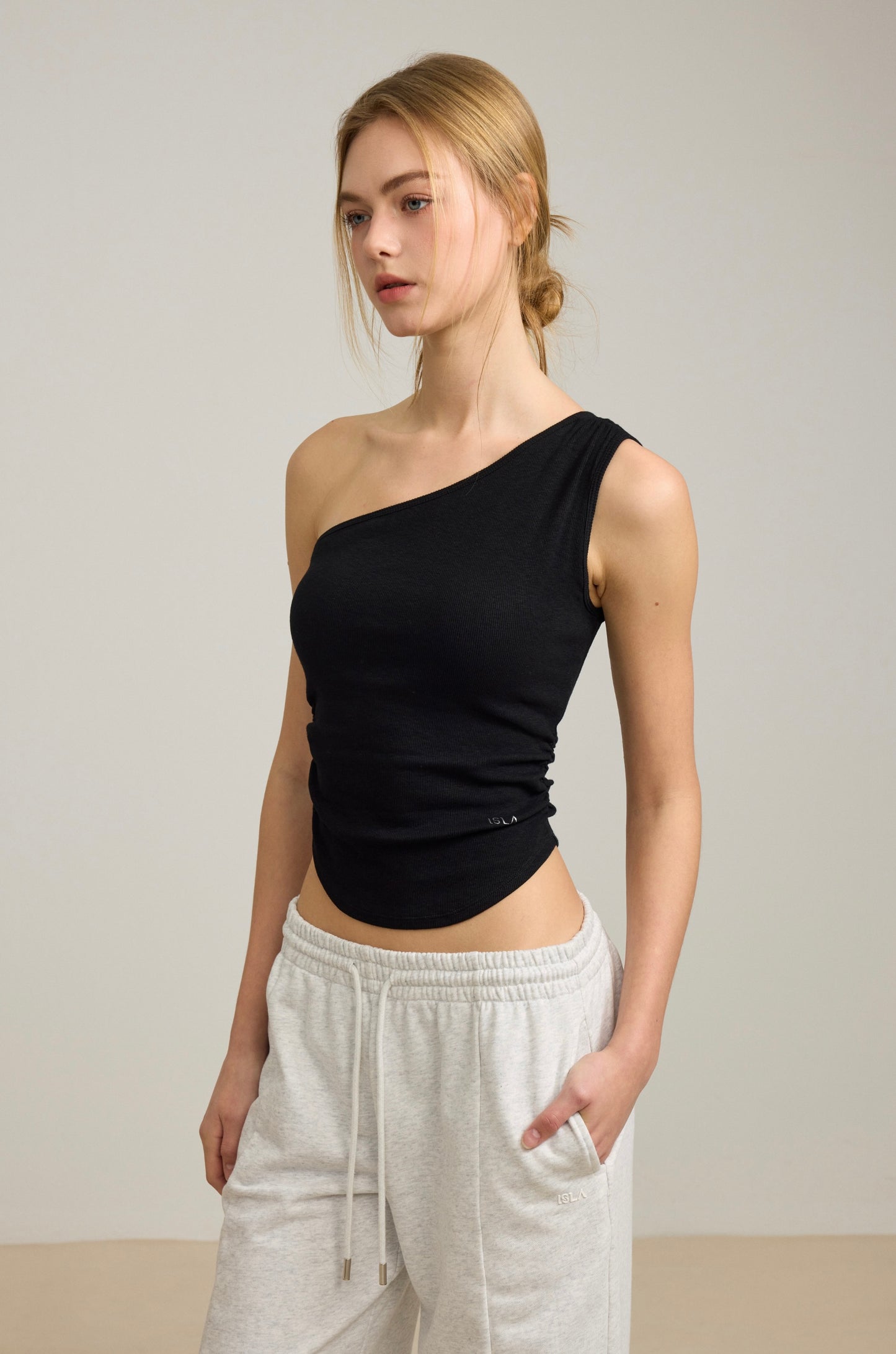 ISLAB074 Sculpt One-Shoulder Bra Top