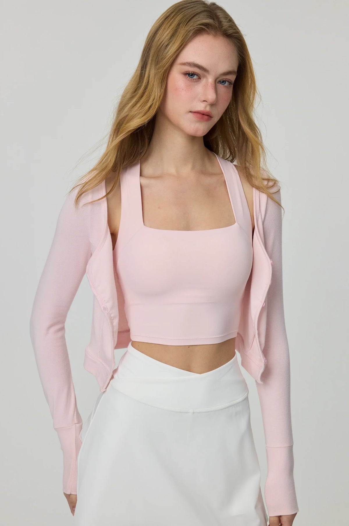 ISLAOUT074 Button Scoop Neck Cropped Cardigan — image 7