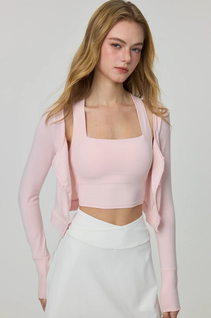 ISLAOUT074 Button Scoop Neck Cropped Cardigan — image 7