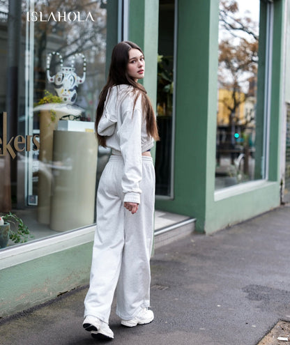 ISLAOUT075 Ribbed Hem Cropped Hoodie Jacket — image 13
