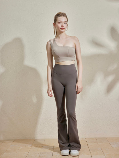 ISLAB006 Double Line One-Shoulder Sports Bra Top — image 10