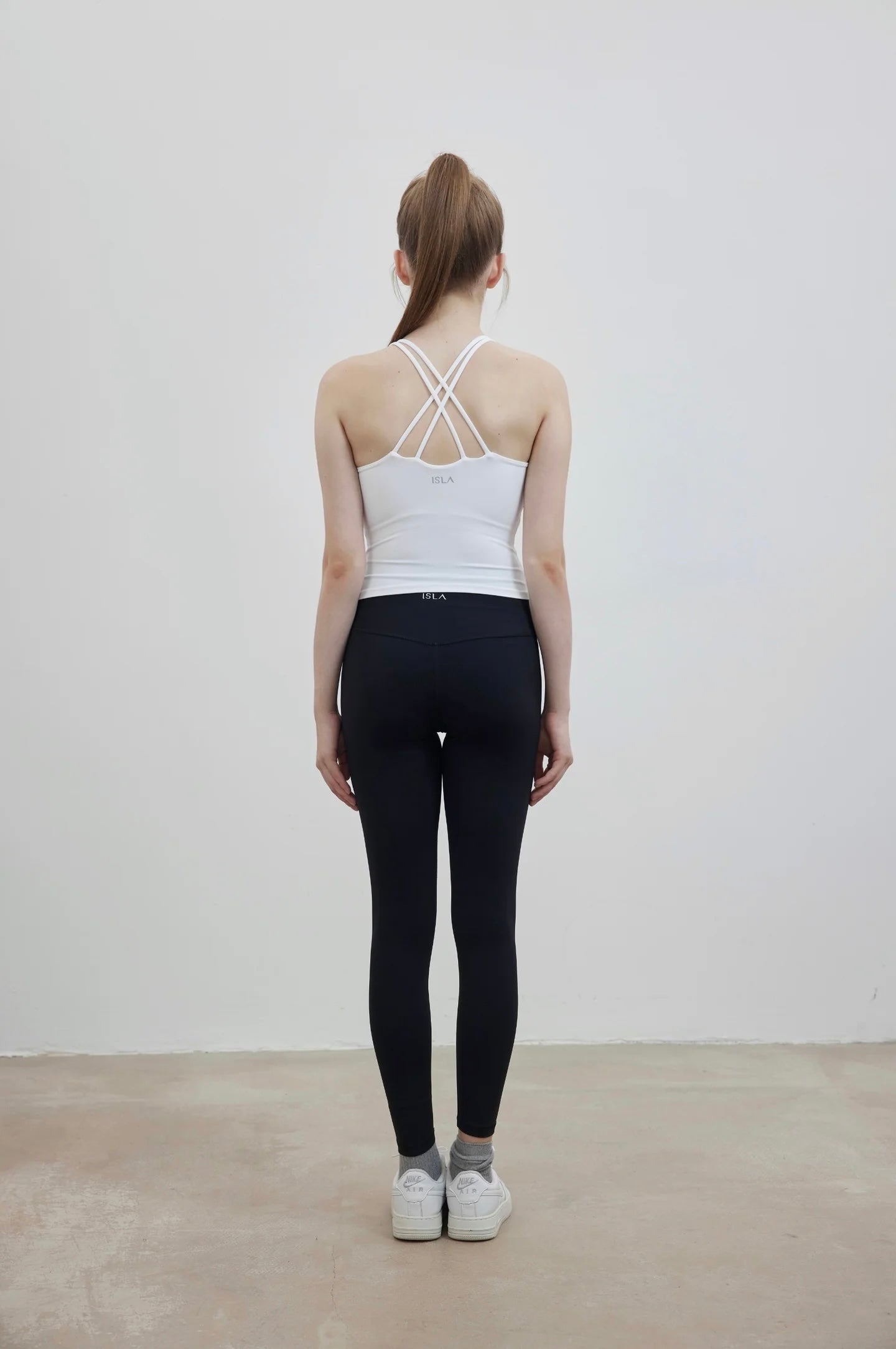 ISLAB025 Cross back long bra top (Fixed Pad)