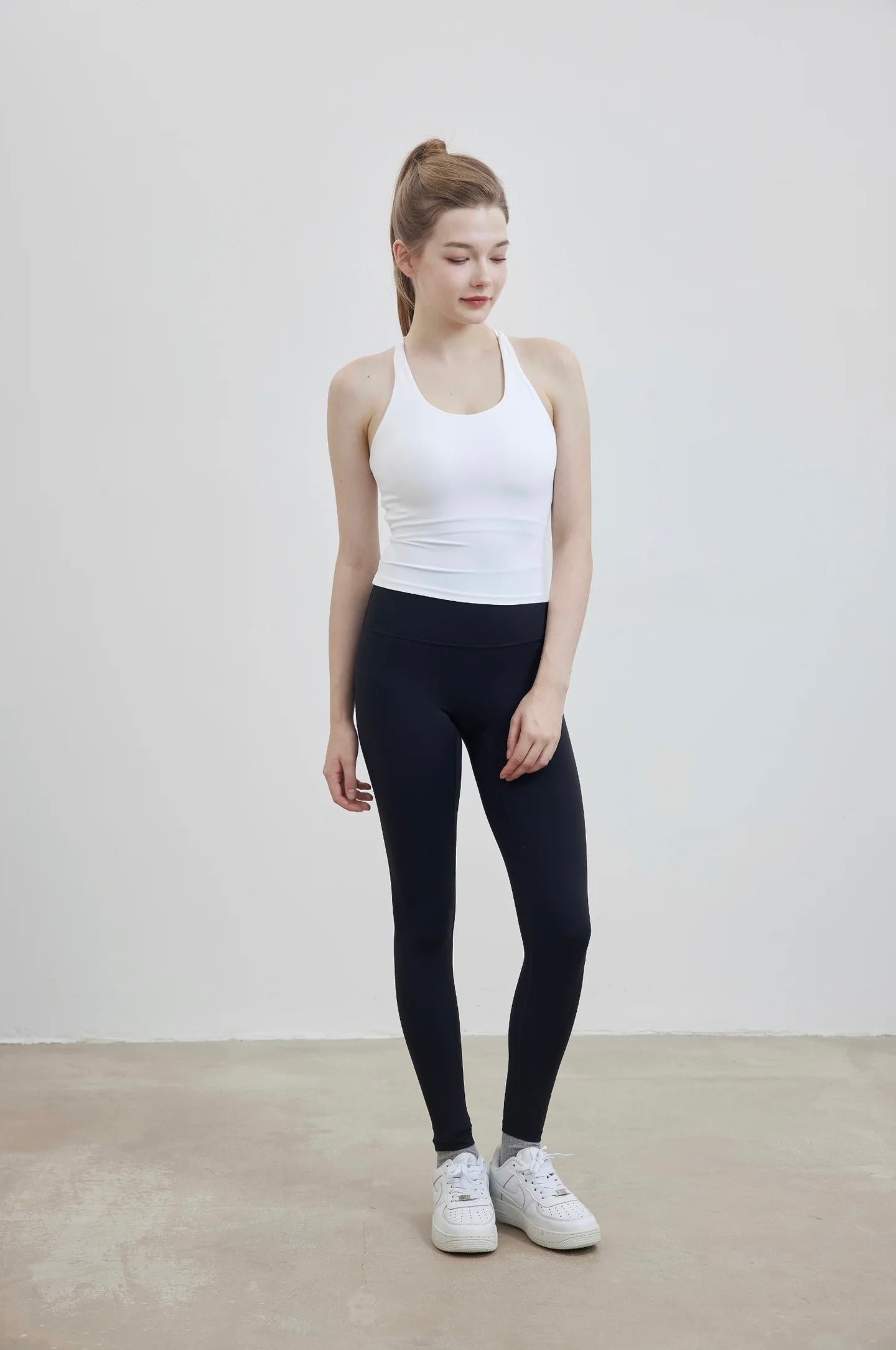 ISLAB025 Cross back long bra top (Fixed Pad)