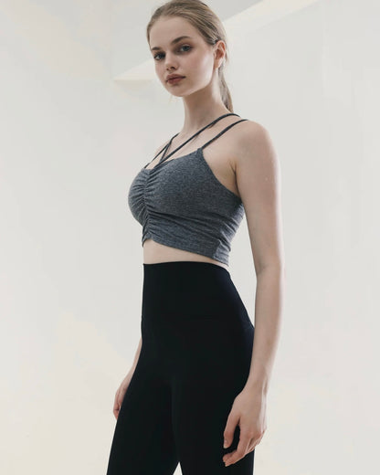 ISLAB042 Front V Shirring Bra Top — image 1