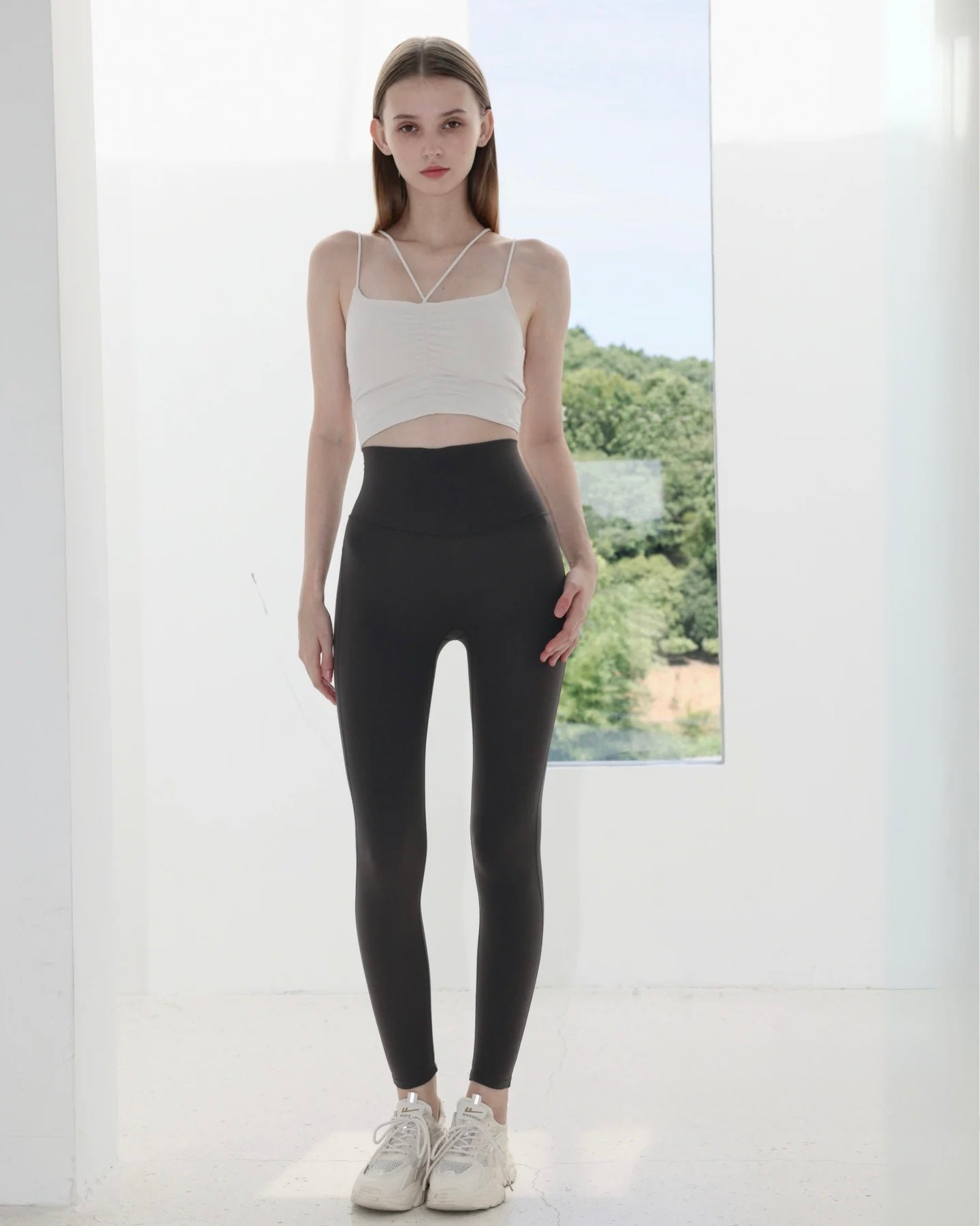 ISLAB042 Front V Shirring bra top