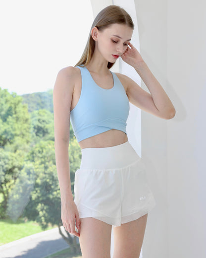 ISLAB047 Mint Cooling Front Cross Thick Strap Bra Top — image 1