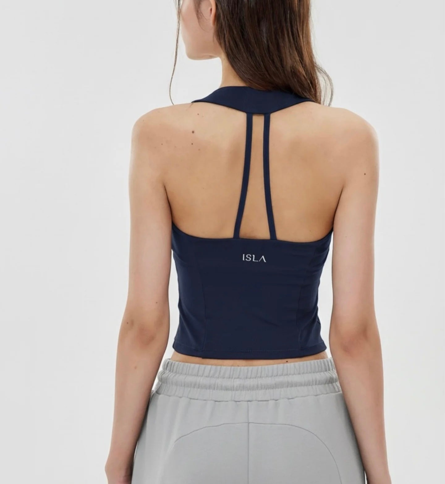 ISLAB073 Square Neck Dual Strap Back Bra Top