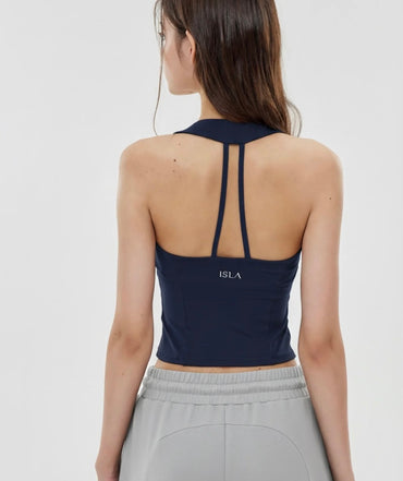 ISLAB073 Square Neck Dual Strap Back Bra Top