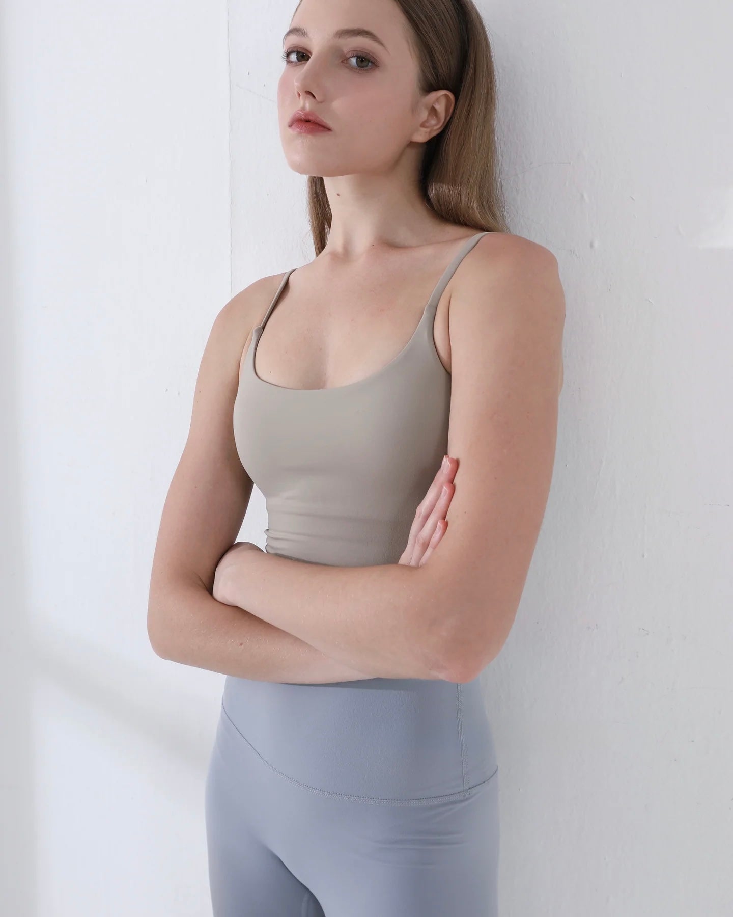 ISLAB048 Marshmallow thin strap bra top