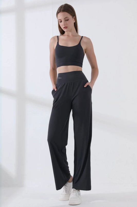 ISLABP002 High waisted wide leg pants