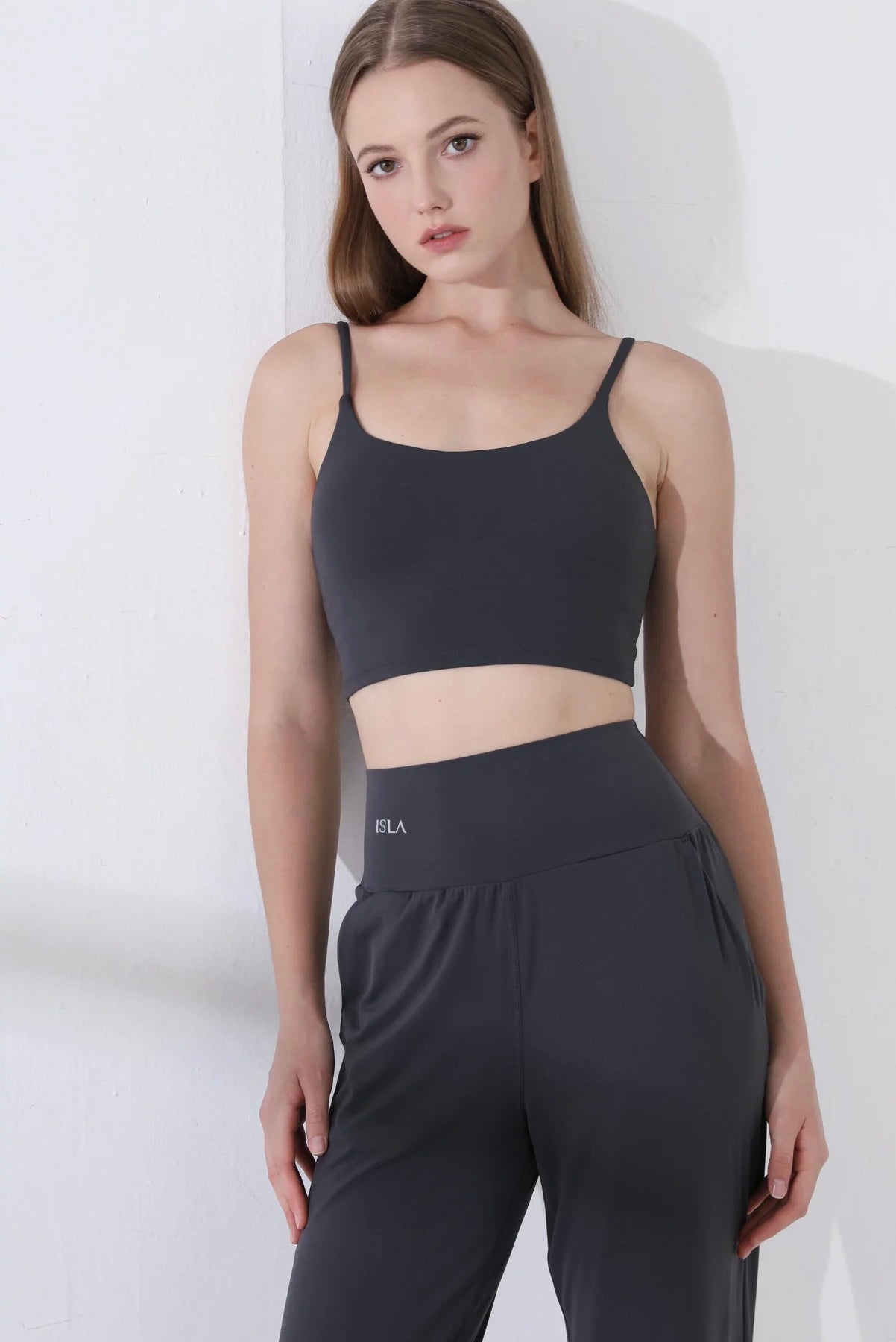 ISLAB048 Marshmallow thin strap bra top