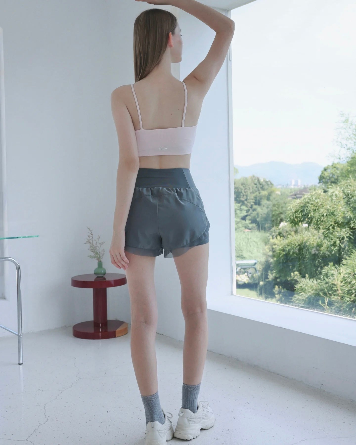 ISLAB048 Marshmallow thin strap bra top