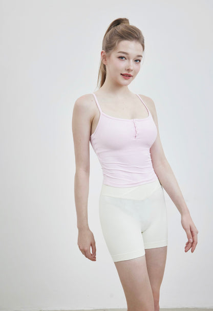 ISLAB053 Thin Strap Button Long Bra Top (Fixed Pad) — image 10