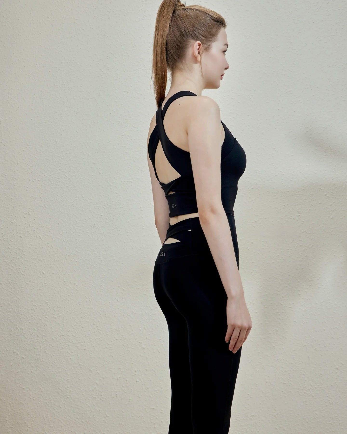 ISLAB055 Twist back square neck bra top