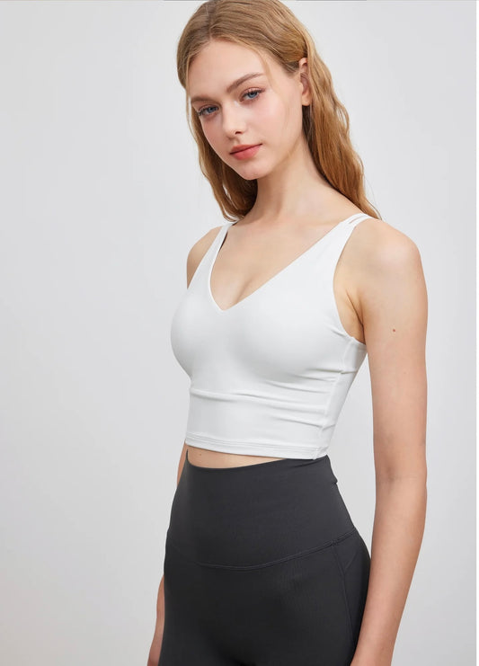 ISLAB064 Twist back cross V bra top
