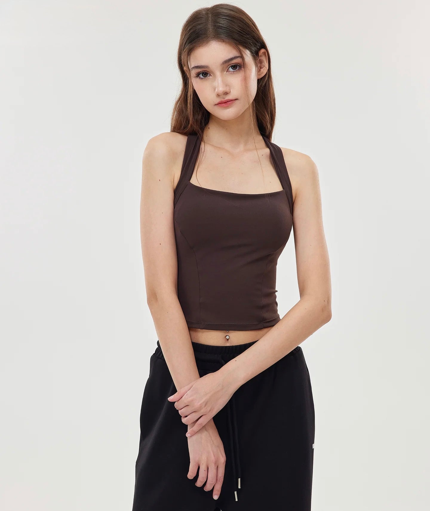 ISLAB073 Square Neck Dual Strap Back Bra Top