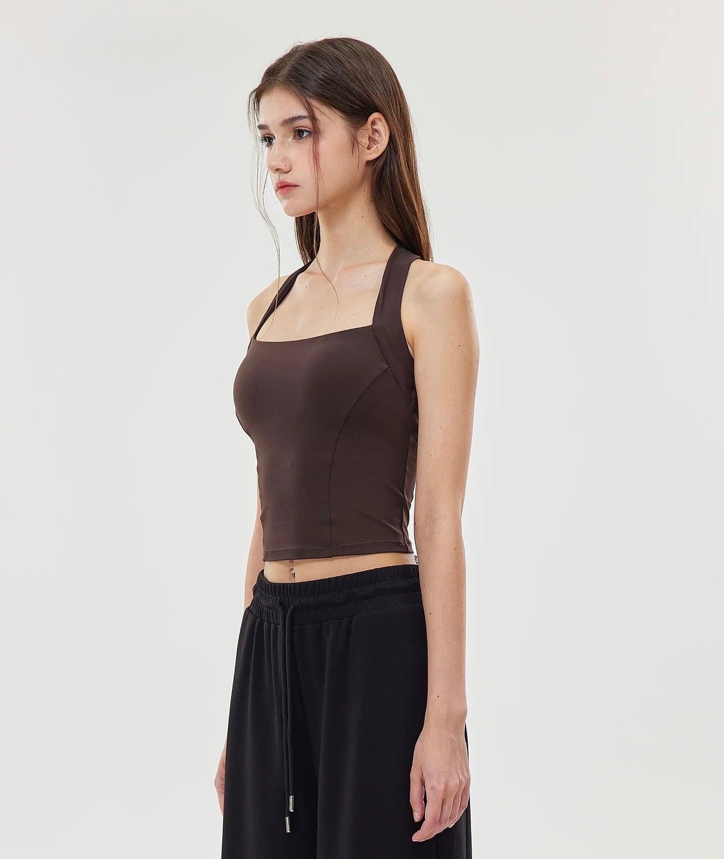 ISLAB073 Square Neck Dual Strap Back Bra Top