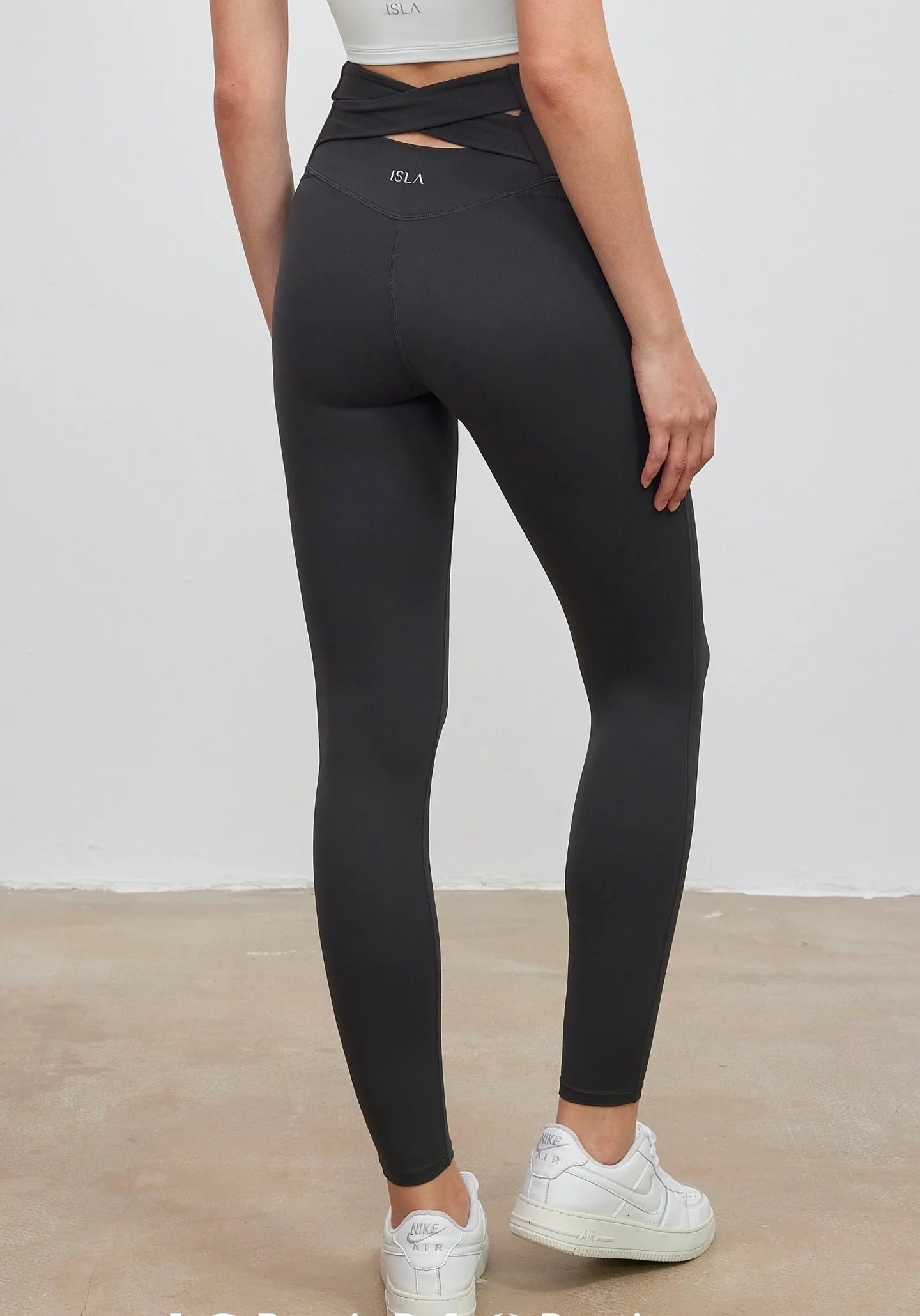 Islal014 High waisted cross back leggings