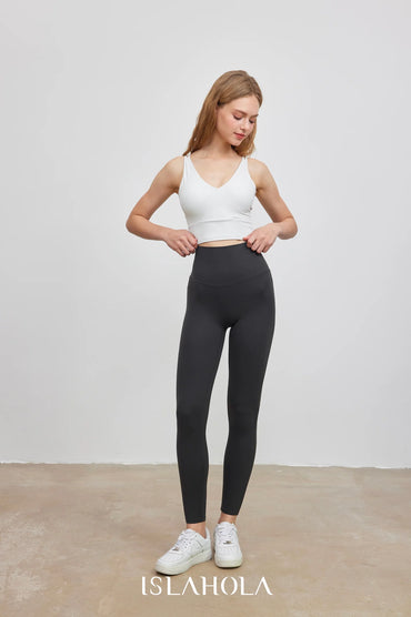 Islal014 High waisted cross back leggings