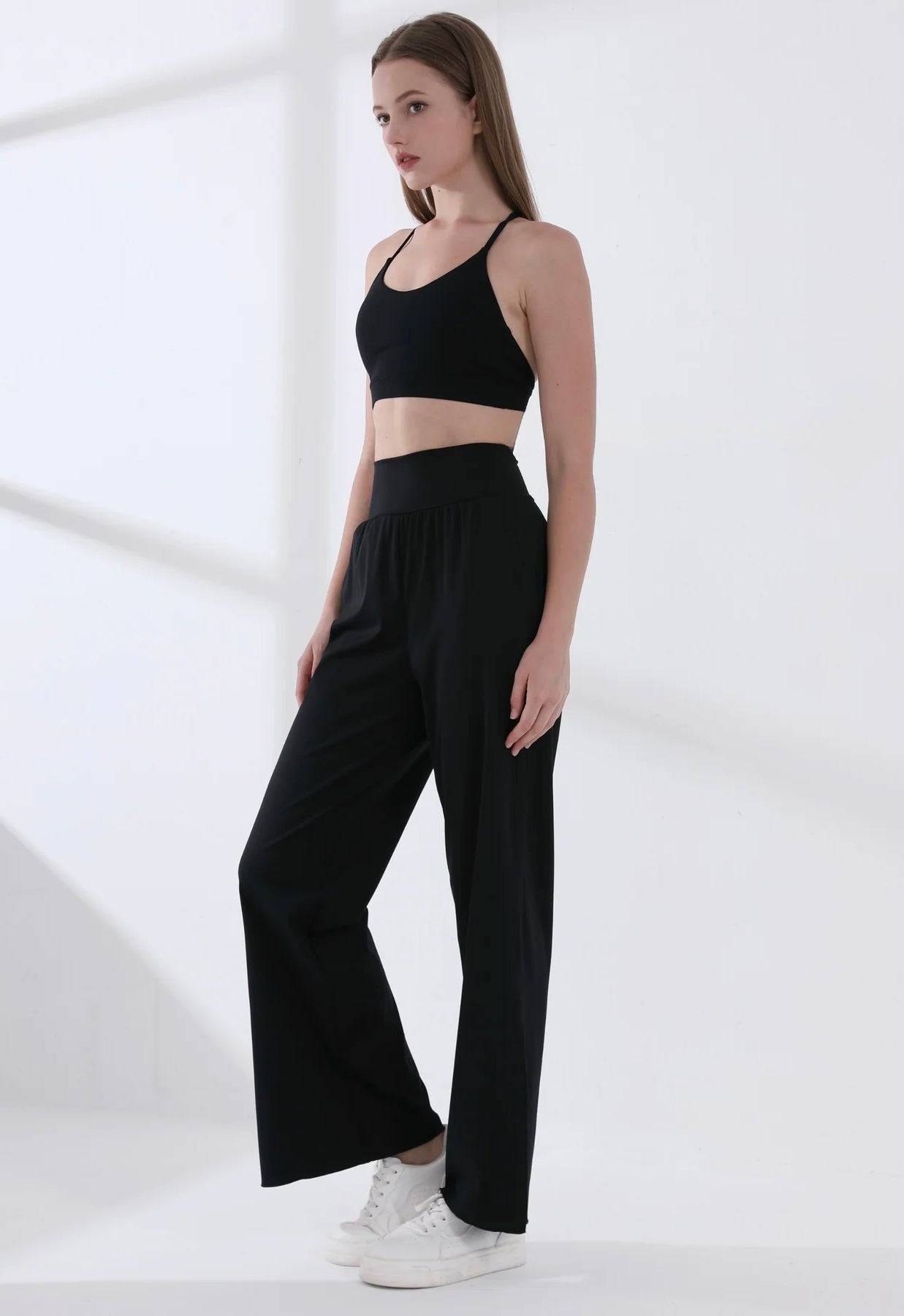ISLABP001 High waisted slit banding pant