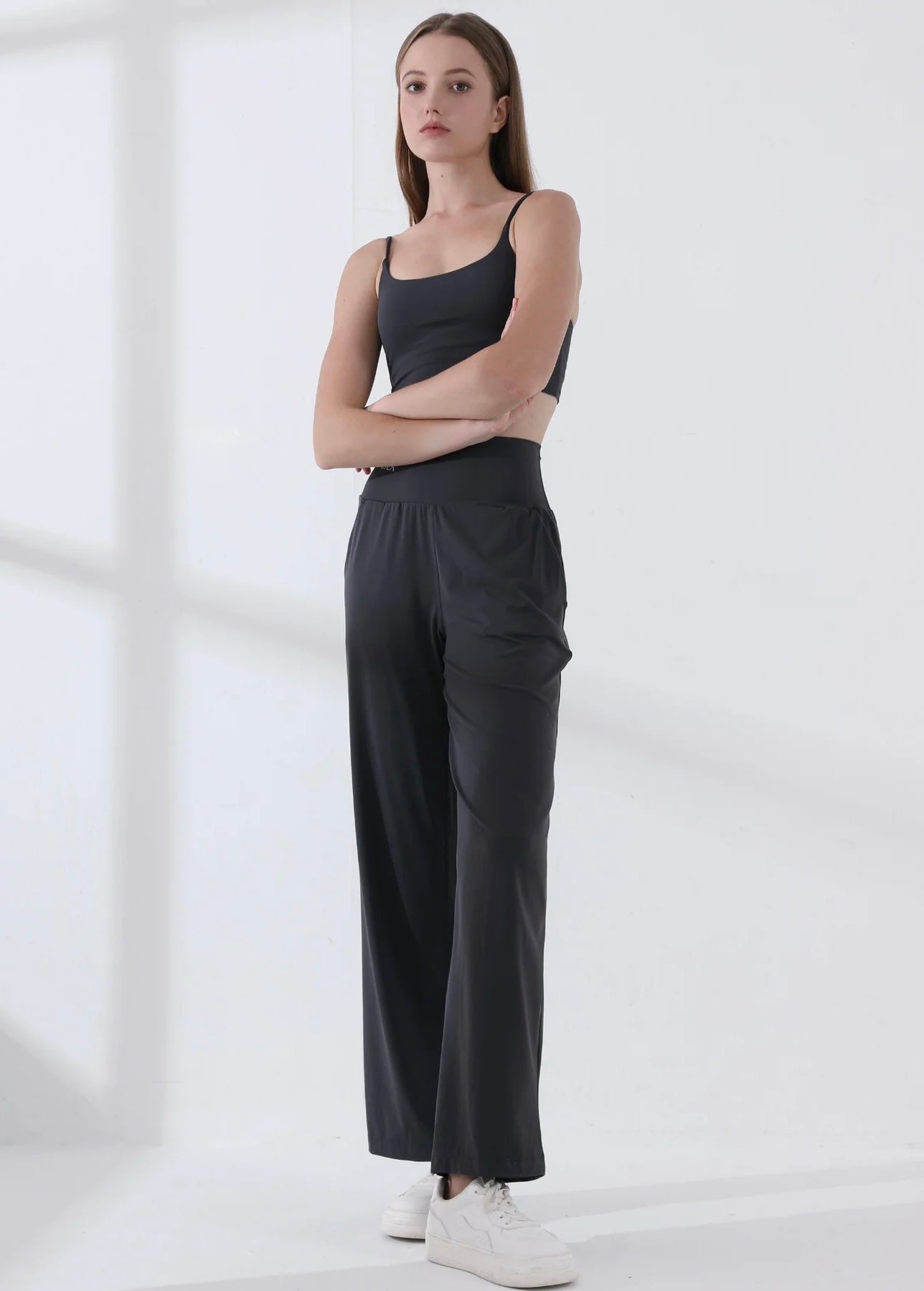 ISLABP002 High waisted wide leg pants
