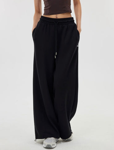 ISLABP019 Airy Fleece Drawstring Wide Leg Pants