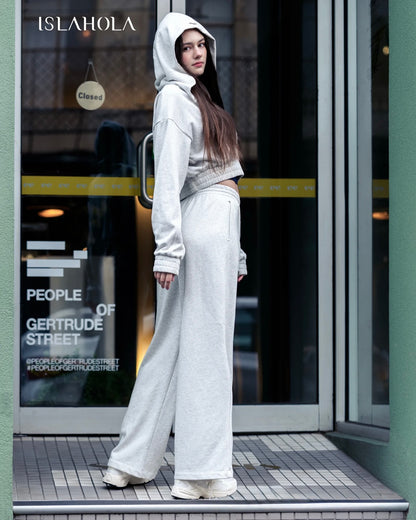 ISLAOUT075 Ribbed Hem Cropped Hoodie Jacket — image 14