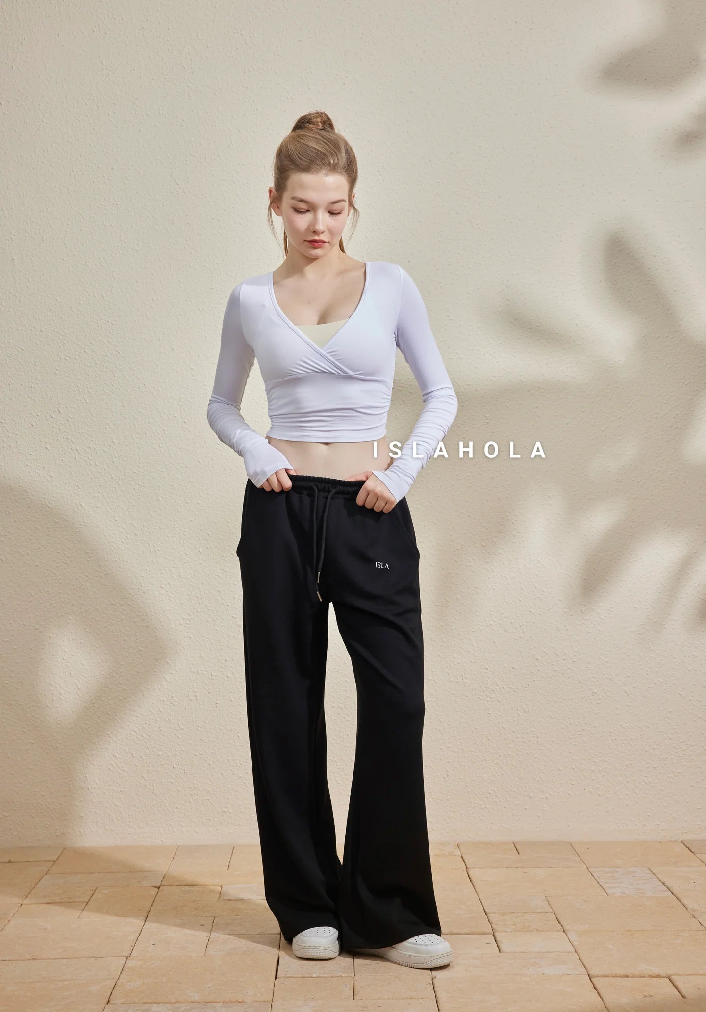 ISLAOUT016 Cotton V neck long sleeve outer