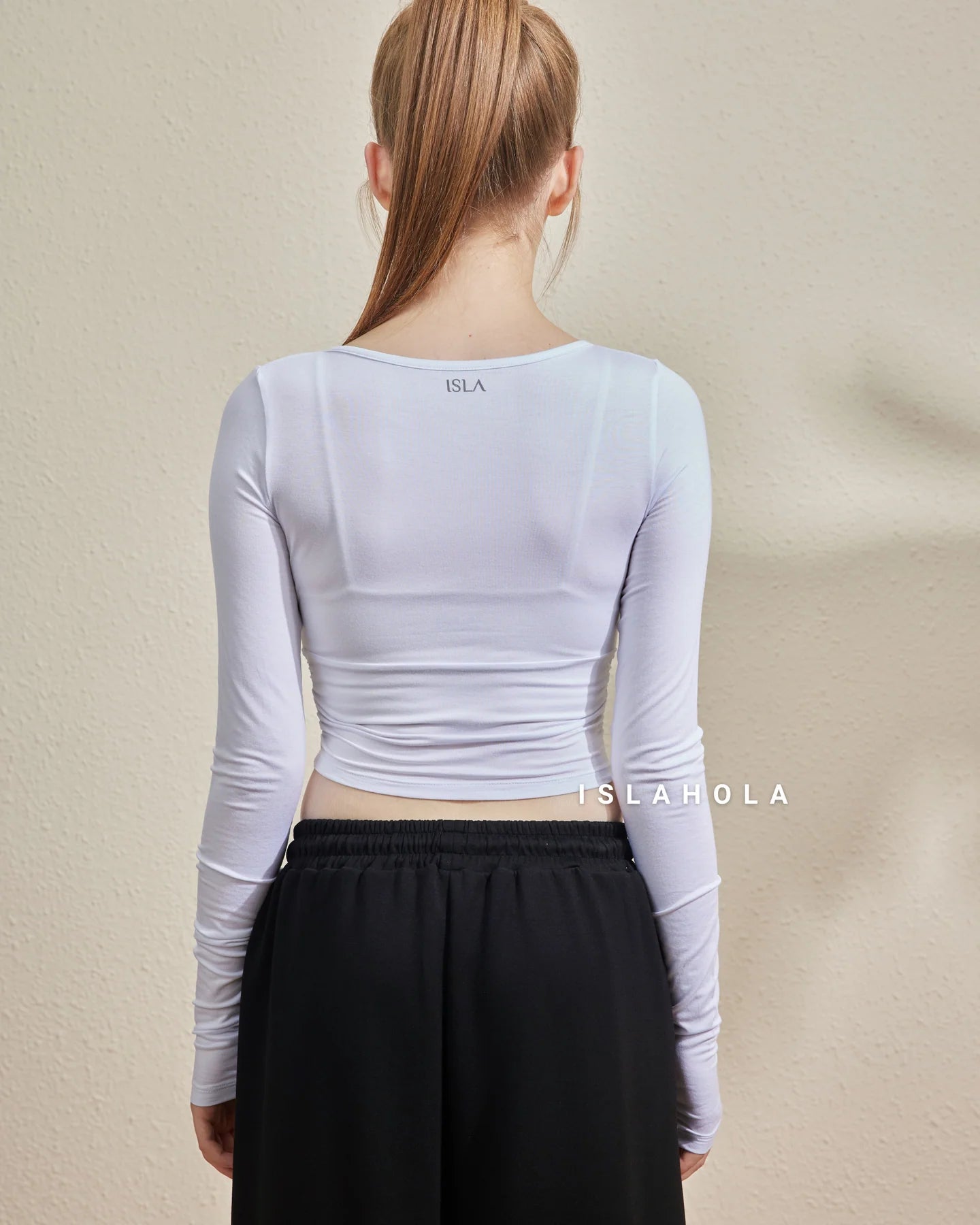 ISLAOUT016 Cotton V neck long sleeve outer