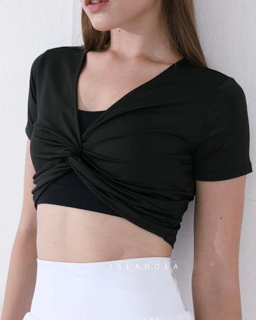 ISLAOUT051 twist front crop top