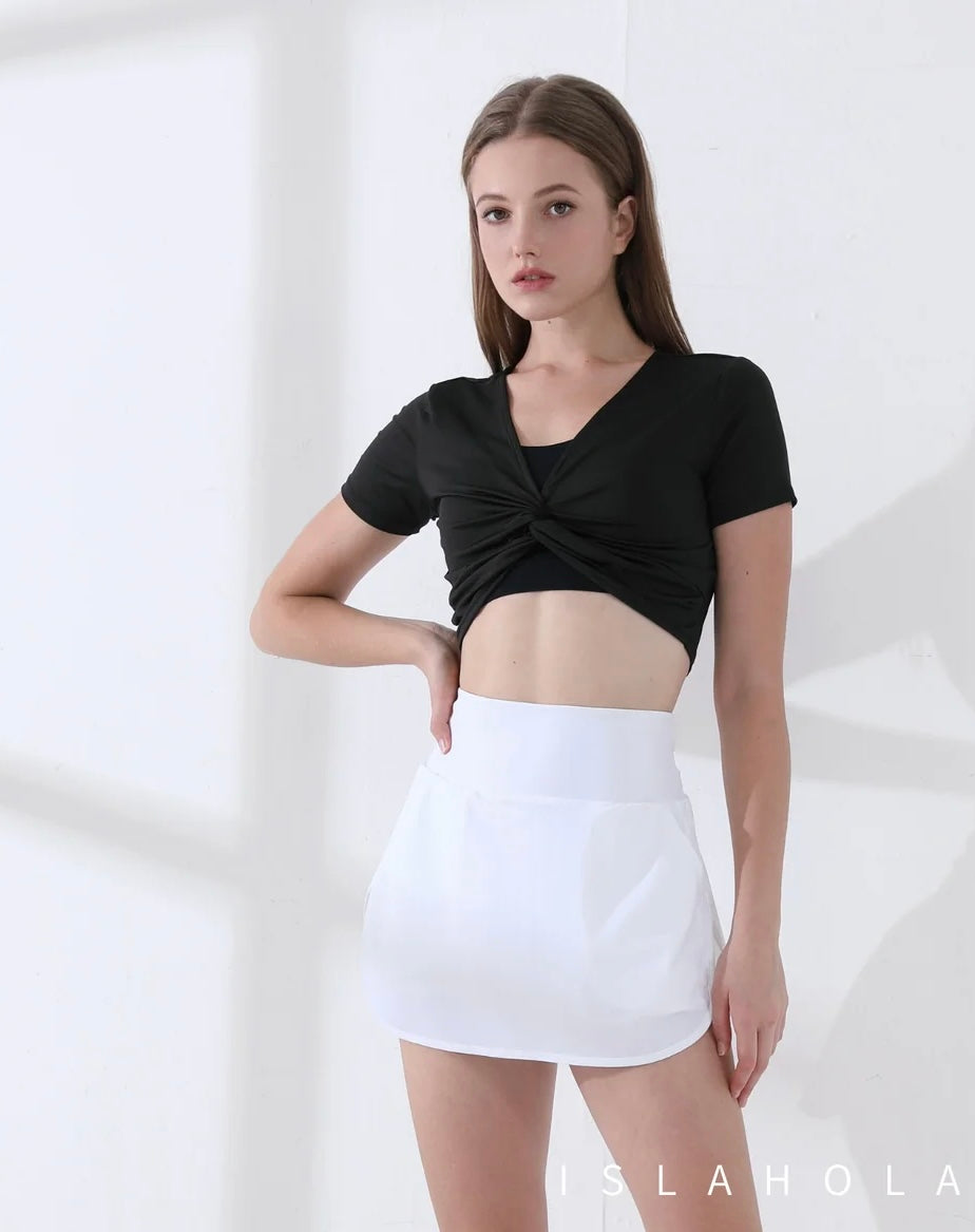 ISLAOUT051 twist front crop top