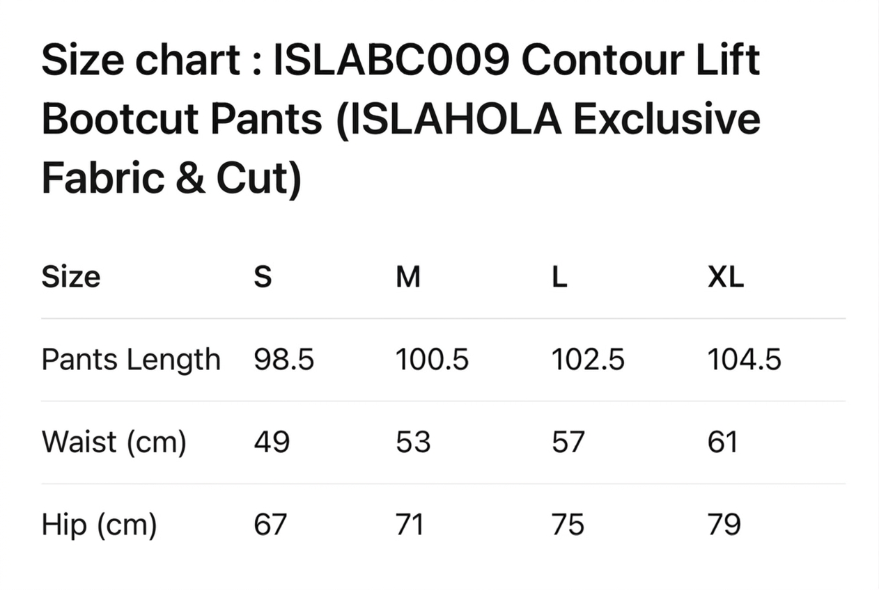 ISLABC009 Contour Lift Flare Pants