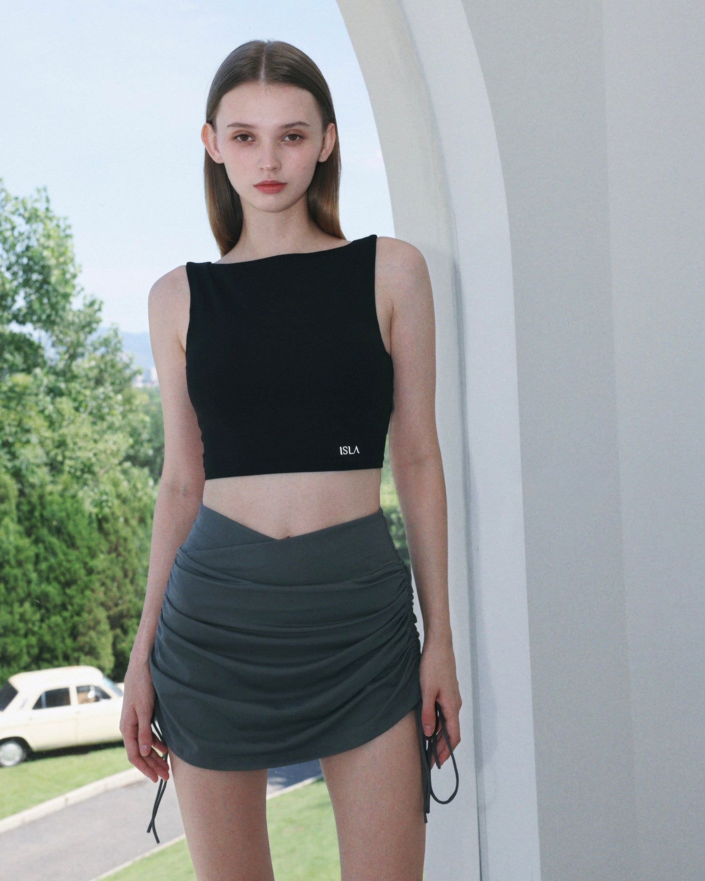 ISLASK002 Cross all in one dress