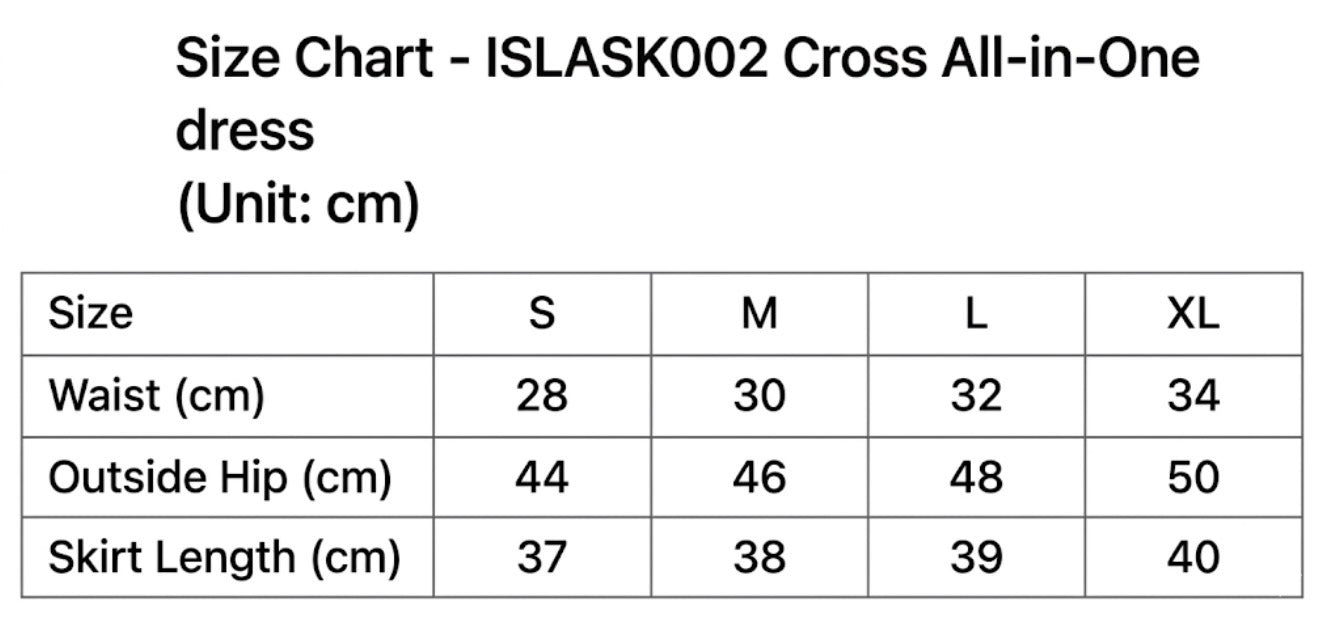 ISLASK002 Cross all in one dress