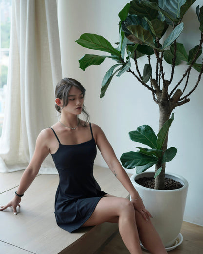 ISLASK007 Backless A-Line High Elastic Bra Dress — image 7
