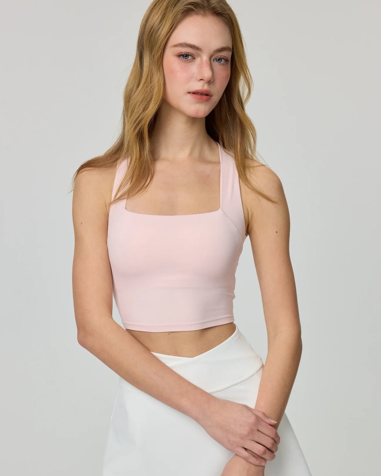 ISLAB055 Twist back square neck bra top