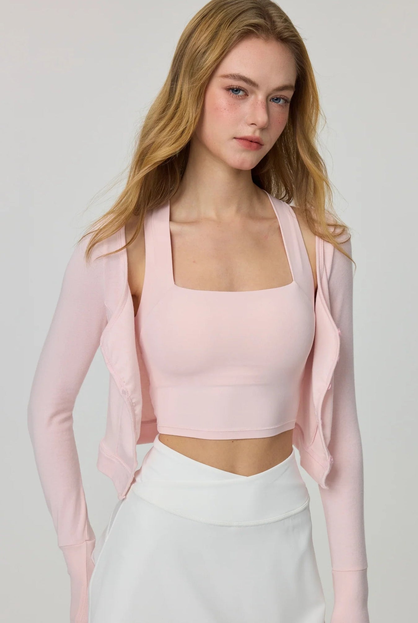 ISLAB055 Twist back square neck bra top