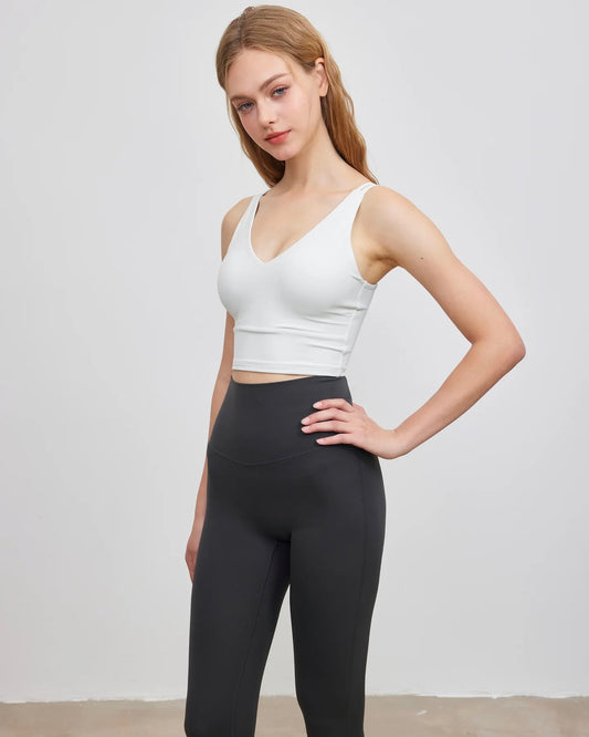 ISLAB064 Twist back cross V bra top
